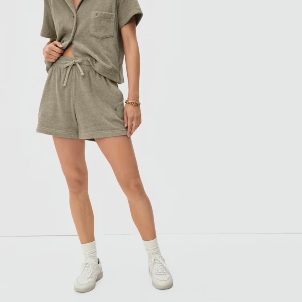 Everlane The Terry Cloth Short color Field Green Size XL extra-large